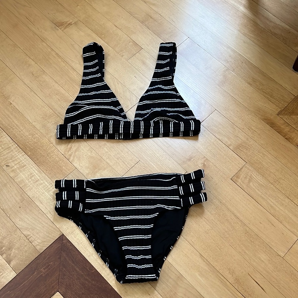 Seafolly Inka Stripe Longline Tri Bikini